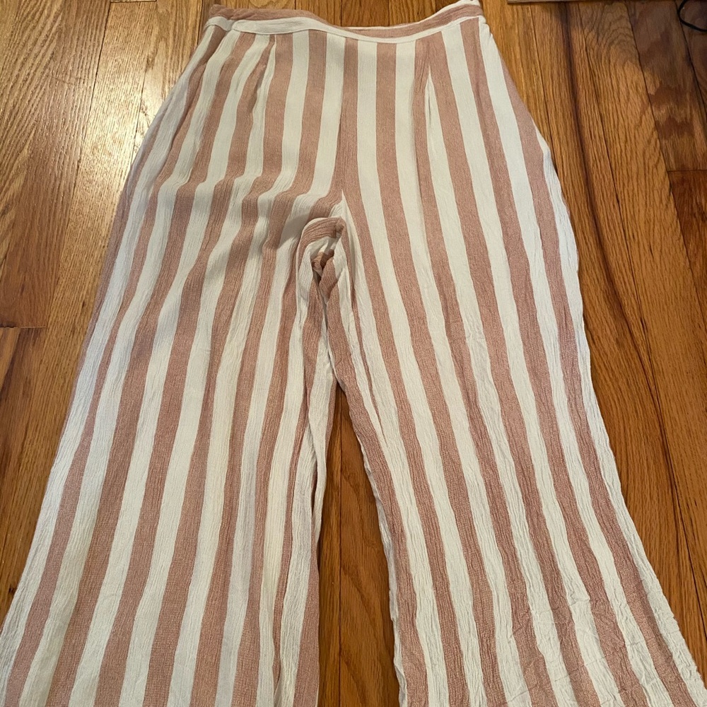 Light red & white stripped pants